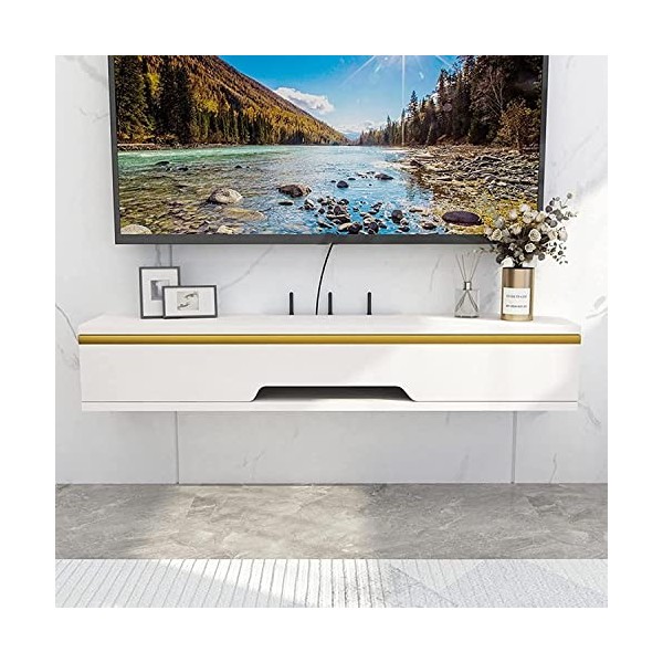 EsEntL Meuble TV Mural 70/90/110 cm, étagère de décodeur, Petite Console multimédia Murale, Meuble TV Flottant, Meuble TV, ét