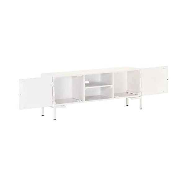 VEEKI Meuble TV, Meuble TV Suspendu, Meuble TV Industriel, Meuble TV Bois, Meuble Chambre, Convient pour Salon ou Chambre, Bl