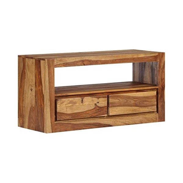 vidaXL Meuble TV Salon Mobilier Armoire TV Table TV Bois Massif de Sesham