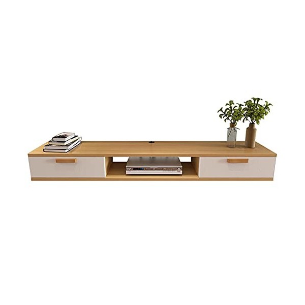 Étagère flottante, meuble TV mural, support de rangement mural, console TV, support de rangement multimédia pour la maison, m