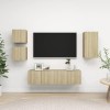 VEEKI Meuble TV, Meuble TV Suspendu, Meuble, Meuble TV avec Rangement，Meuble Industriel, Convient pour Salon ou Chambre, Ense