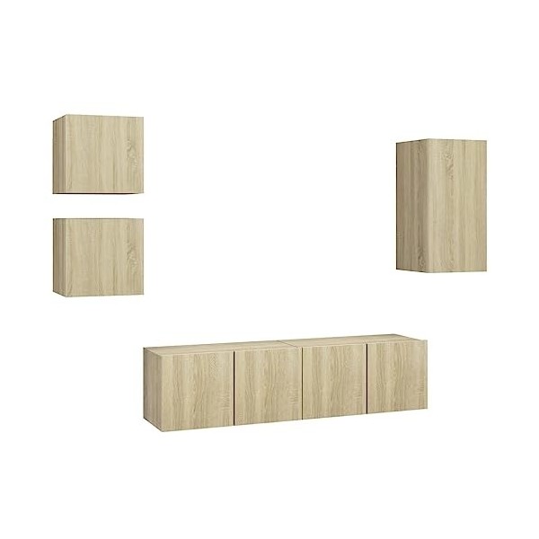 VEEKI Meuble TV, Meuble TV Suspendu, Meuble, Meuble TV avec Rangement，Meuble Industriel, Convient pour Salon ou Chambre, Ense