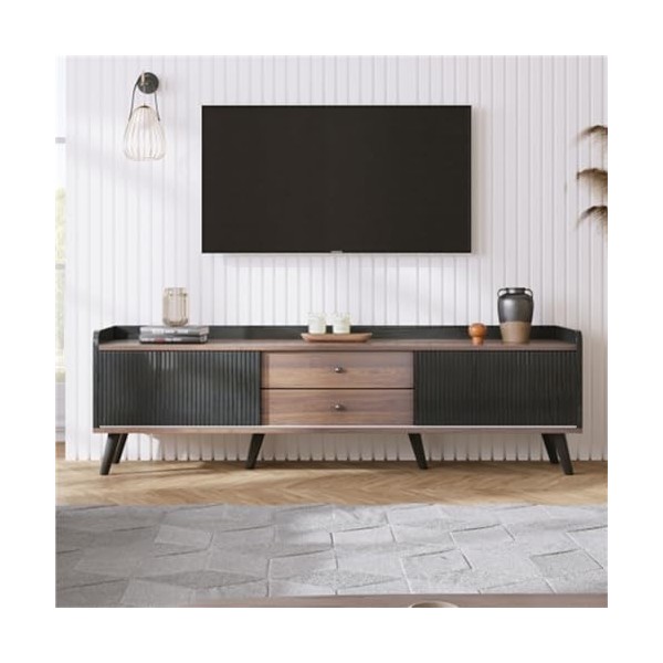 Meuble TV avec 2 Tiroirs Meuble TV Meuble TV avec 2 Portes Coulissantes Table TV Table TV pour Salon Salle À Manger Buffet Me