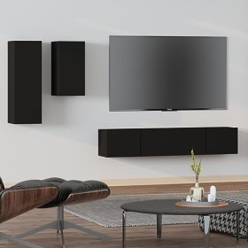 VEEKI Meuble TV, Meuble TV Suspendu, Meuble TV Industriel, Meuble TV Bois, Meuble Chambre, Convient pour Salon ou Chambre, En