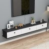Etagère Flottante pour Meuble TV, Meuble TV Mural, Centre de Divertissement Suspendu Moderne, Console TV Flottante pour Le Ra