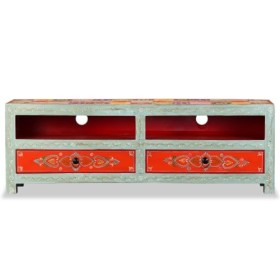 Générique Meuble TV Bois de manguier Massif Peint à la Main,21.85 KG,244595, Meubles, Meubles TV