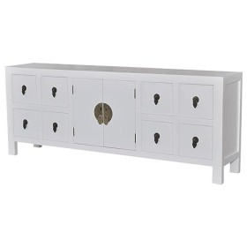 BaraSh Meuble TV Blanc 110x24x48 cm Bois dingénierie,Meuble TV,Table Basse Salon Meuble TV,Table Basse LED Couleurs