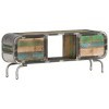 Maxspace TV Meuble, Meuble Tele, Meuble TV Chambre, Meuble TV IindustrielMulticolore 110x30x42 cm Bois de récupération solide