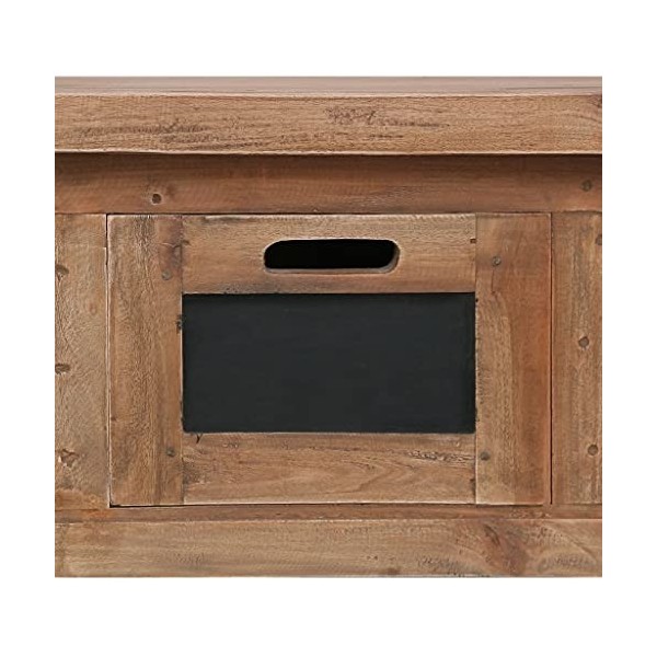 Meuble TV avec 3 tiroirs | Style Classique | Rangement matériel télé Audio Video Gaming | 120x30x40cm Marron et Noir