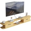 Uvency Meuble Tv Mural Console Multimédia Murale ， Étagère de Stockageo Vidéo Flottante ， Étagère Flottante Pour Composants d