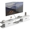 Uvency Meuble Tv Mural Console Multimédia Murale ， Étagère de Stockageo Vidéo Flottante ， Étagère Flottante Pour Composants d
