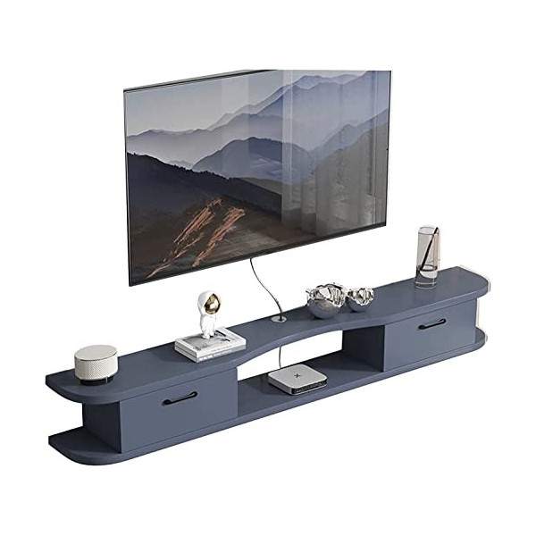 Uvency Meuble Tv Mural Console Multimédia Murale ， Étagère de Stockageo Vidéo Flottante ， Étagère Flottante Pour Composants d