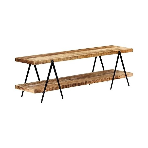 ZEYUAN Meuble TV 160x40x50 cm Bois Solide de manguier,Table TV,Ensemble Meuble TV,Meuble TV