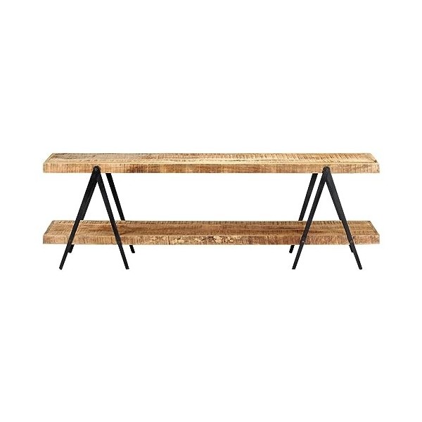 ZEYUAN Meuble TV 160x40x50 cm Bois Solide de manguier,Table TV,Ensemble Meuble TV,Meuble TV
