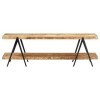 ZEYUAN Meuble TV 160x40x50 cm Bois Solide de manguier,Table TV,Ensemble Meuble TV,Meuble TV