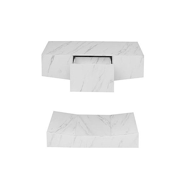 ATHRZ Meuble TV noir avec lumières ambiantes LED RVB pour téléviseurs de 55 pouces, étagère ouverte, meuble TV moderne brilla