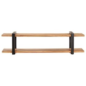 Gecheer Meuble TV 160x40x40 cm Bois dacacia Massif Banc TV, Support de Télévision pour Salon, Chambre Meubles