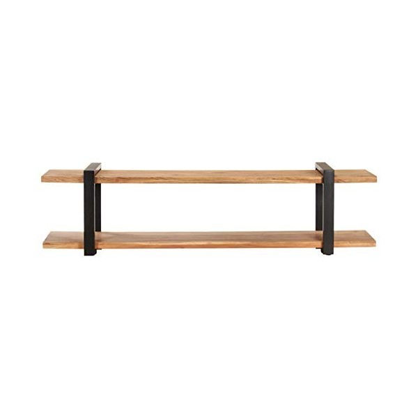 Gecheer Meuble TV 160x40x40 cm Bois dacacia Massif Banc TV, Support de Télévision pour Salon, Chambre Meubles