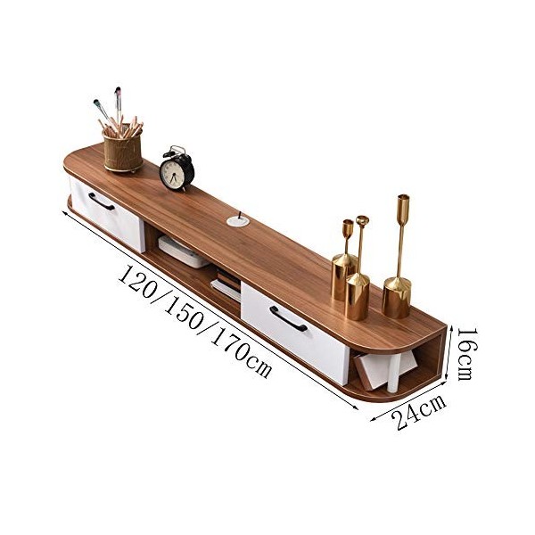 Meuble TV flottant Meuble TV, lecteur DVD, console de divertissement multimédia, support de jeu, présentoir de meuble TV, clo