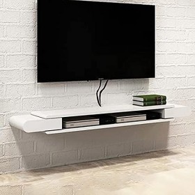 EsEntL Meuble TV Mural, unité Murale Flottante pour téléviseur, étagère de Composants de Meuble TV Flottant pour Salon Chambr