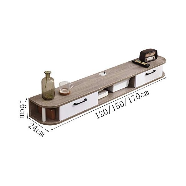 Meuble TV flottant Meuble TV, lecteur DVD, console de divertissement multimédia, support de jeu, présentoir de meuble TV, clo