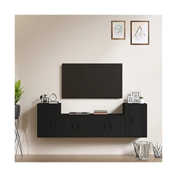 VEEKI Meuble TV, Meuble TV Suspendu, Meuble TV Industriel, Meuble TV Bois, Meuble Chambre, Convient pour Salon ou Chambre, En