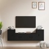 VEEKI Meuble TV, Meuble TV Suspendu, Meuble TV Industriel, Meuble TV Bois, Meuble Chambre, Convient pour Salon ou Chambre, En