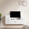 VEEKI Meuble TV, Meuble TV Suspendu, Meuble TV Industriel, Meuble TV Bois, Meuble Chambre, Convient pour Salon ou Chambre, En