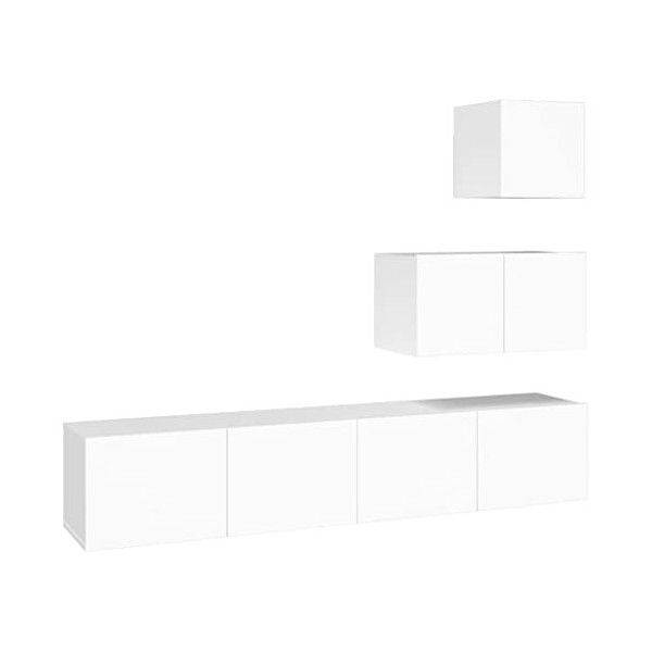 VEEKI Meuble TV, Meuble TV Suspendu, Meuble TV Industriel, Meuble TV Bois, Meuble Chambre, Convient pour Salon ou Chambre, En