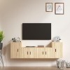 VEEKI Meuble TV, Meuble TV Suspendu, Meuble TV Industriel, Meuble TV Bois, Meuble Chambre, Convient pour Salon ou Chambre, En