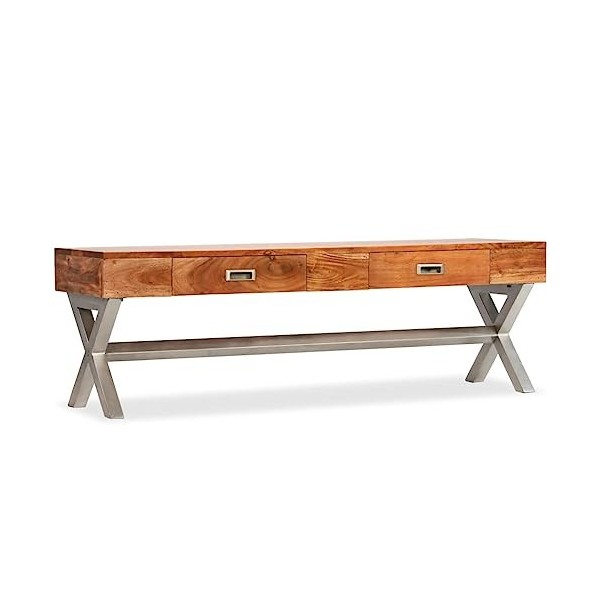 VEEKI Meuble TV, Meuble TV Suspendu, Meuble TV Industriel, Meuble TV Bois, Meuble Chambre, Convient pour Salon ou Chambre, av