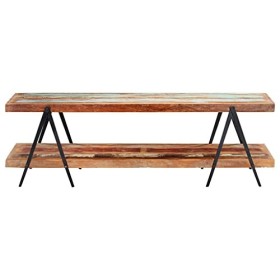 VEEKI Meuble TV, Meuble TV Suspendu, Meuble TV Industriel, Meuble TV Bois, Meuble Chambre, Convient pour Salon ou Chambre, 16