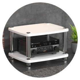 Armoire Audio Multicouche Mobile – Support Damplificateur En Métal à 3 Couches Pour Salle Audiovisuelle – Armoire Déquipeme