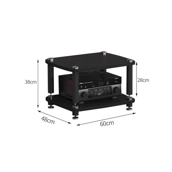 Armoire Audio Multicouche Mobile – Support Damplificateur En Métal à 3 Couches Pour Salle Audiovisuelle – Armoire Déquipeme