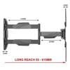 Intecbrackets Support mural pour TV ultra fin, inclinable, pivotant et bras type cantilever 43", 44", 46", 47", 50", 51", 55"