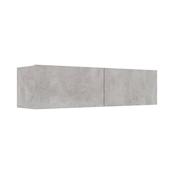 Meuble TV Gris béton 120x30x30 cm Aggloméré, Salon de Jardin Exterieur pour Jardin Extérieur, Dintérieur, Mobilier Modulaire