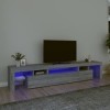 Camerina Meuble TV avec lumières LED Sonoma Gris 215x36,5x40 cm,Meuble TV,Table Basse Salon Meuble TV,Table Basse LED Couleur