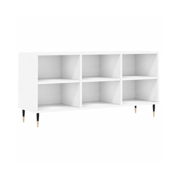 Maxspace TV Meuble, Meuble Tele, Meuble TV Chambre, Meuble TV Iindustrielblanc 103,5x30x50 cm Bois dingénierieConvient à la 