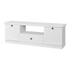 trendteam smart living Meuble TV de salon avec espace de rangement, Matériau en Bois, Blanc, 139 x 49 x 163 cm