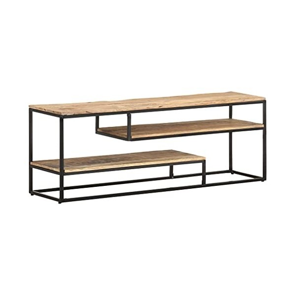 Meuble TV | Style Industriel | Rangement matériel télé Audio Video Gaming | 130x30x45cm Marron