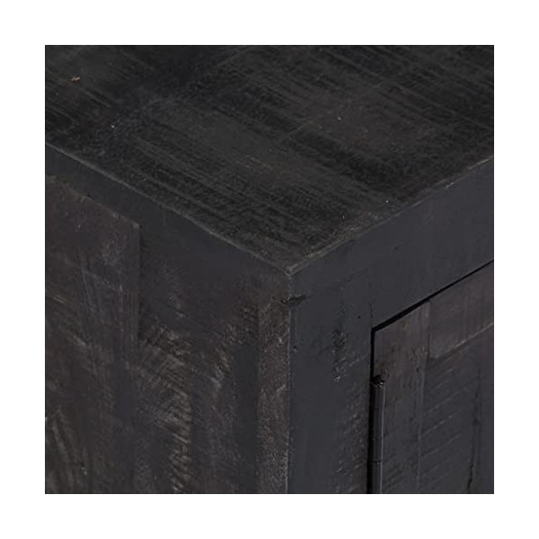 Meuble TV avec 1 tiroir 2 Portes | Style Industriel | Rangement matériel télé Audio Video Gaming | 118x30x40cm Noir