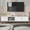 I0I&I0I Meuble TV moderne pour TV 75" Blanc