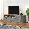 Meuble TV, Banc TV Support de Télévision Table TV Bas Armoire Basse Meuble TV Vigo Gris 156x40x40 cm Bois Massif de pin