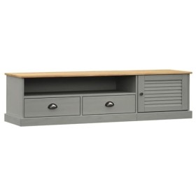 Meuble TV, Banc TV Support de Télévision Table TV Bas Armoire Basse Meuble TV Vigo Gris 156x40x40 cm Bois Massif de pin