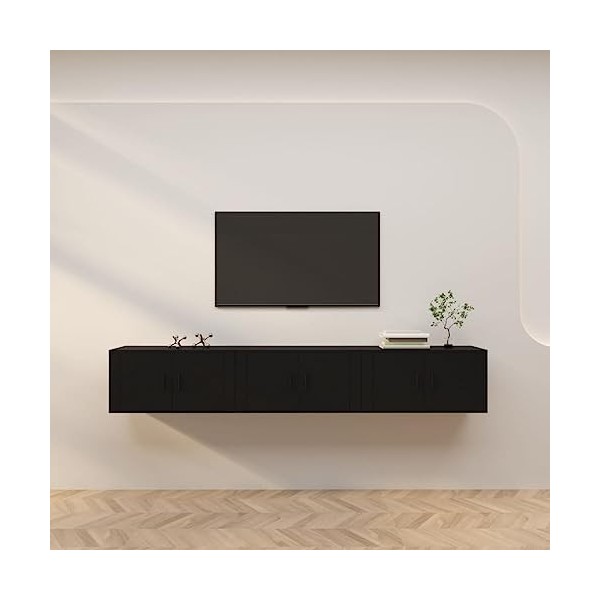 VEEKI Meuble TV, Meuble TV Suspendu, Meuble, Meuble TV avec Rangement，Meuble Industriel, Convient pour Salon ou Chambre, Meub