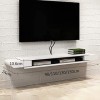 MABIBI Meuble TV mural, meuble TV flottant pour salon, chambre à coucher, blanc, 110 cm