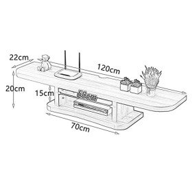 Meuble TV flottant, meuble TV, unités murales pour salon, meuble TV mural, support de rangement pour médias et divertissement