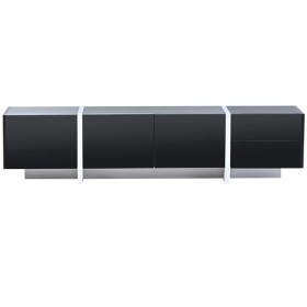 ATHRZ Meuble TV avec espace de rangement - Meuble TV avec portes et tiroirs - Portes avec étagères - Design simple - Pour sal