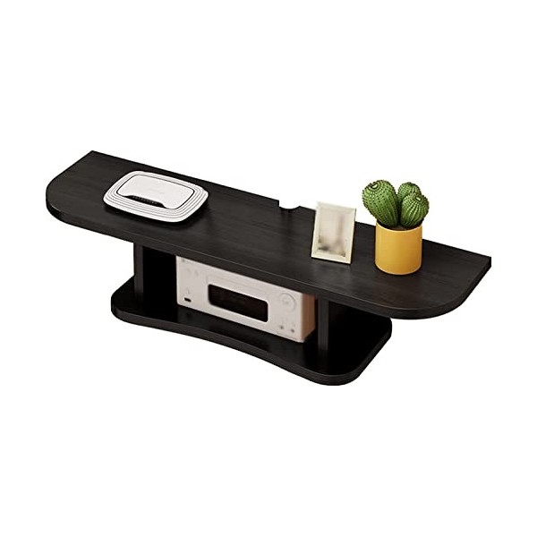 Meuble TV flottant avec trou pour fil – Étagère murale pour lecteur DVD Blu-Ray et box TV satellite – Matériau en panneau hau