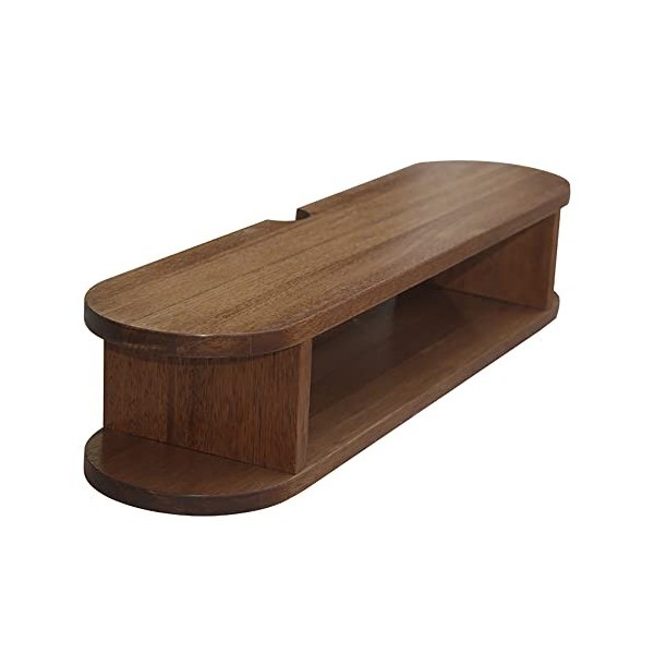 EsEntL Meuble TV, boîtier décodeur en Bois Massif de Conception de Stockage Ouvert, Meuble TV Mural avec Trou pour Fil, utili